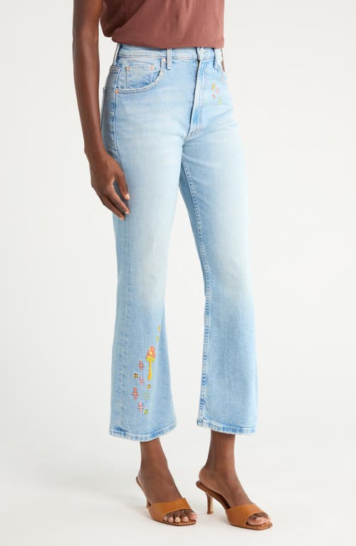 Mother The Scooter Ankle Bootcut Jeans In Blue