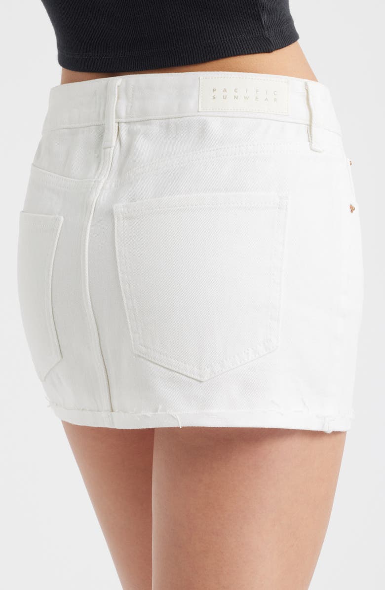 PacSun Lorna Raw Hem Denim Miniskirt, Alternate, color,