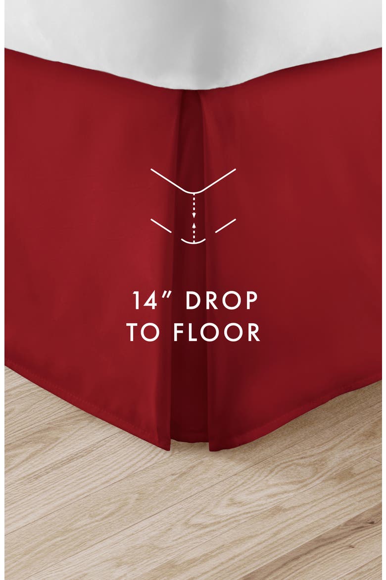 Premium Pleated Dust Ruffle Bed Skirt, Alternate, color, BURGUNDY