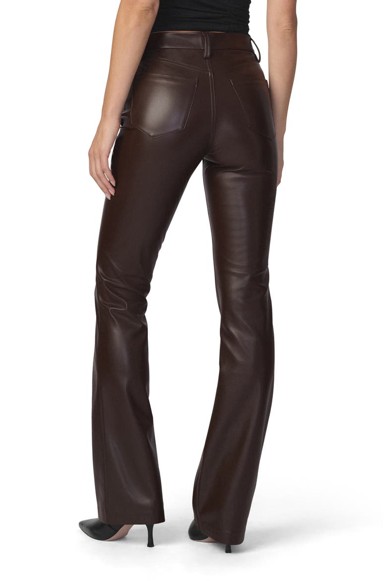 The Faux Leather Hi Honey Bootcut Pants, Alternate, color, DARK CHOCOLATE
