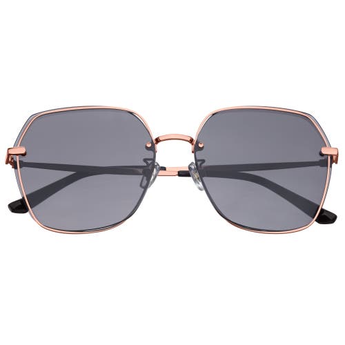 Bertha Renata Sunglasses In Rose Gold/black