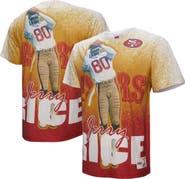 Mitchell & Ness Men's Mitchell & Ness Jerry Rice Gray San Francisco 49ers Burst Retired Player T-Shirt