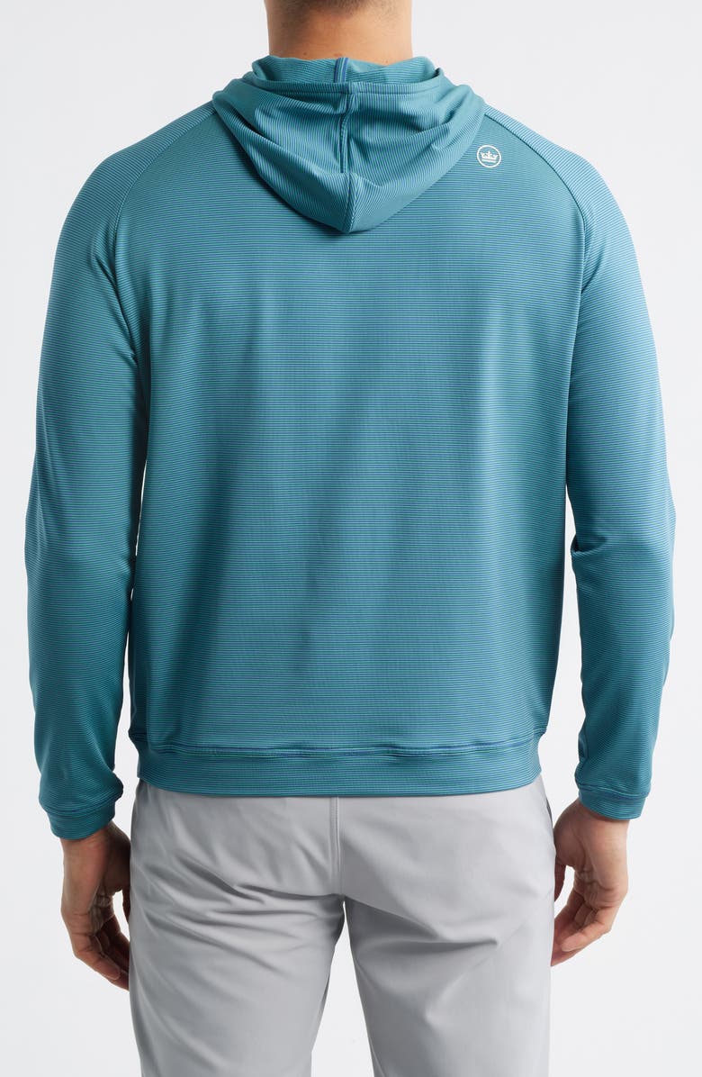 Peter Millar Pine Sugar Stripe Performance Hoodie, Alternate, color, Sport Navy