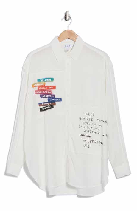 Desigual Long Sleeve Button-Up Tunic Shirt