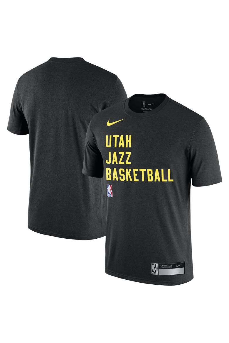 Men's Nike Black Utah Jazz 2023/24 Sideline Legend Performance Practice T-Shirt, Main, color, Black