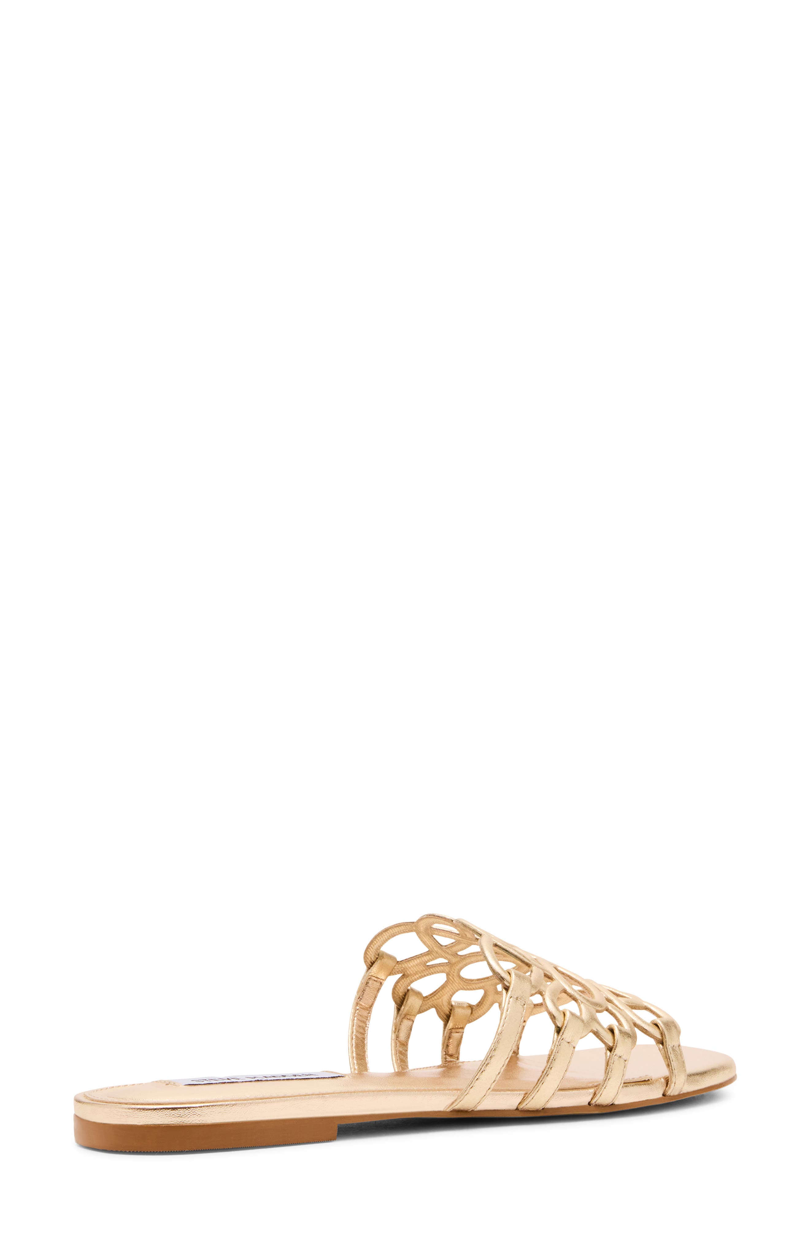 Steve Madden Lotus Slide Sandal, Alternate, color, Gold Leather