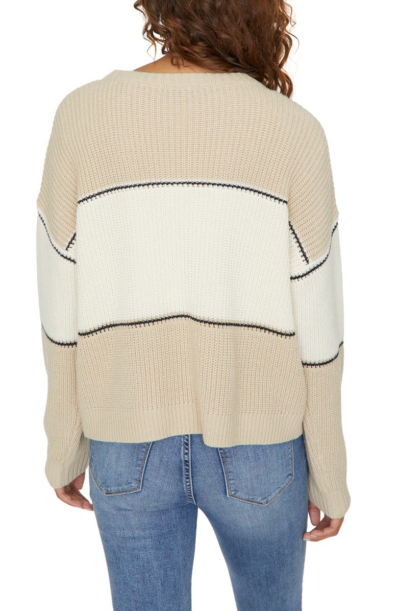 Sanctuary Billie Colorblock Shaker Stitch Sweater, Alternate, color, 