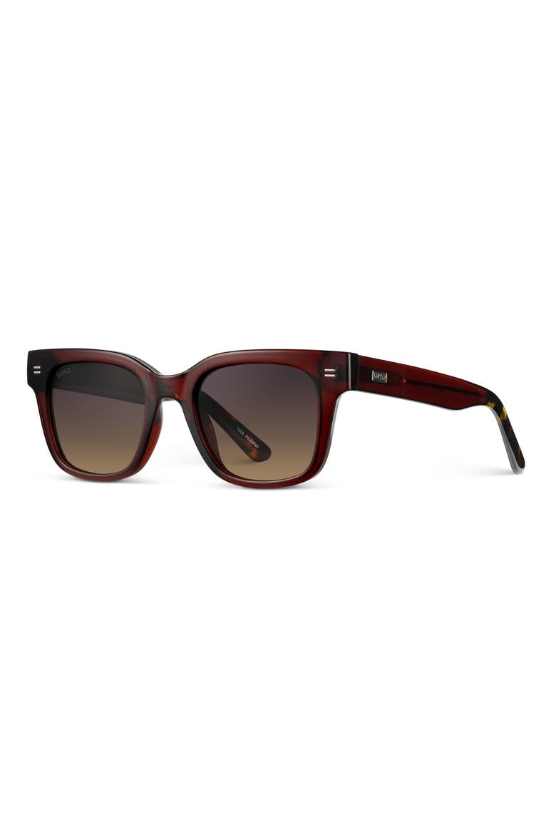 Nash - 49mm Square Polarized Sunglasses, Alternate, color, Red Garnet