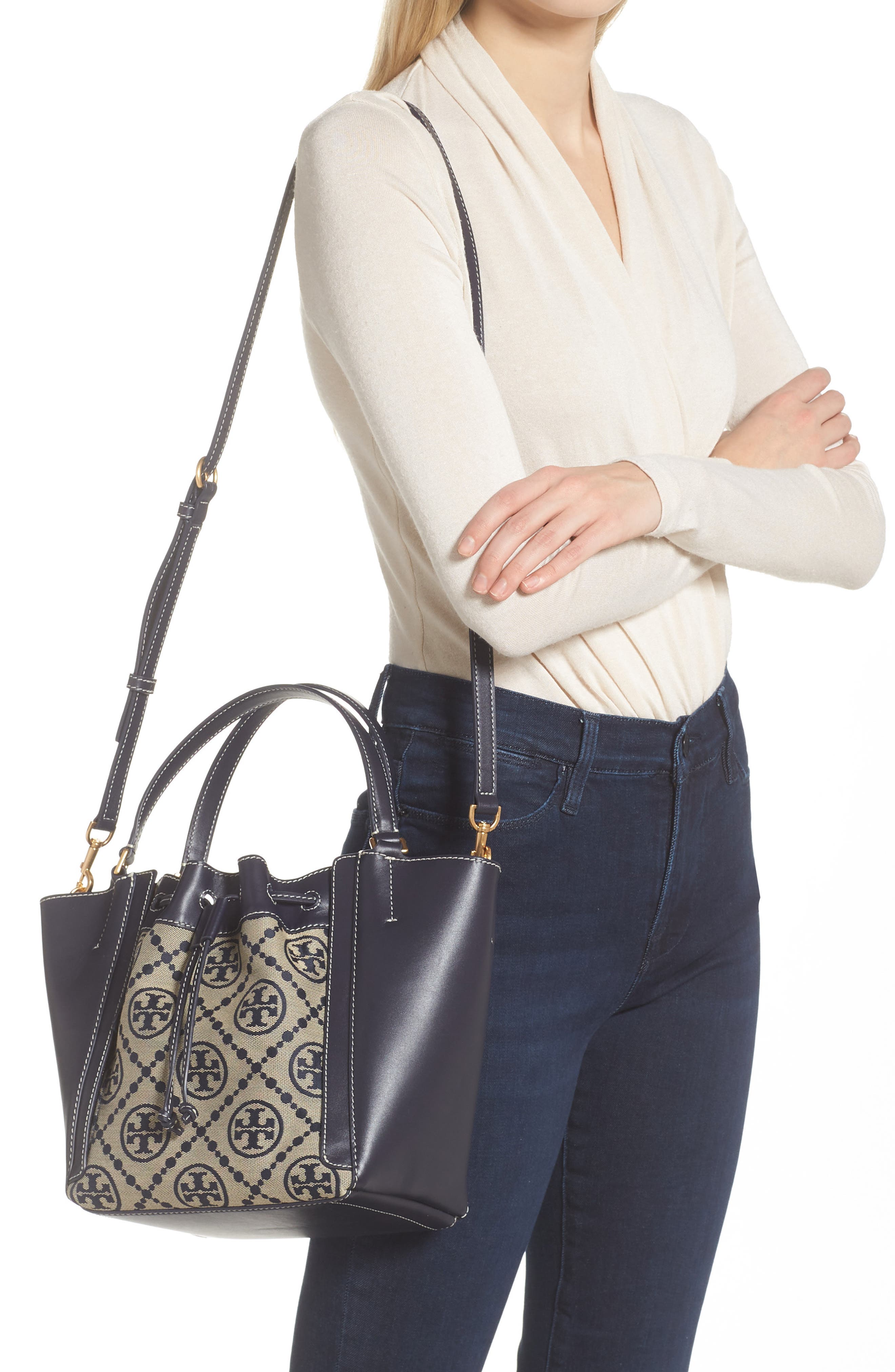 Tory Burch T Monogram McGraw Dragonfly Satchel, Alternate, color, 