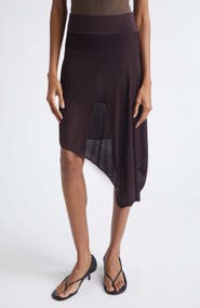 Jacquemus The Voile Asymmetric Draped Skirt