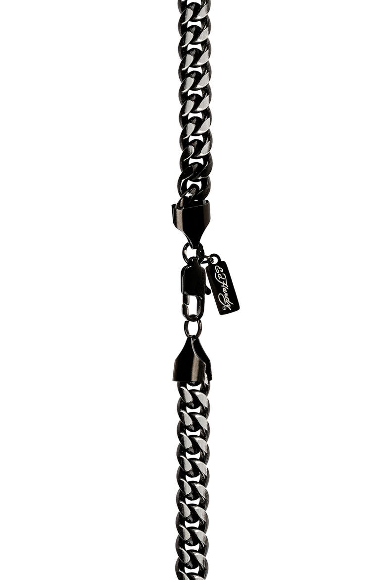 Men's Curb Chain Necklace, Alternate, color, BLACK