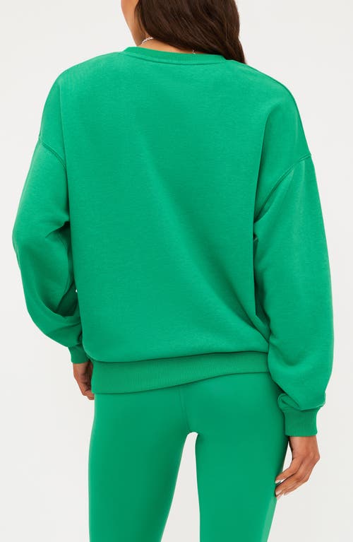 Beach Riot Devyn Making Spirits Bright Oversized Sweatshirt In Green