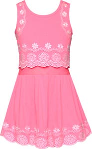 Hannah Banana Kids' Embroidered Twofer Dress