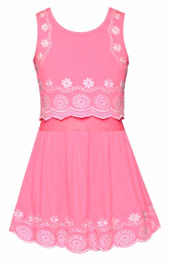 Hannah Banana Kids' Embroidered Twofer Dress