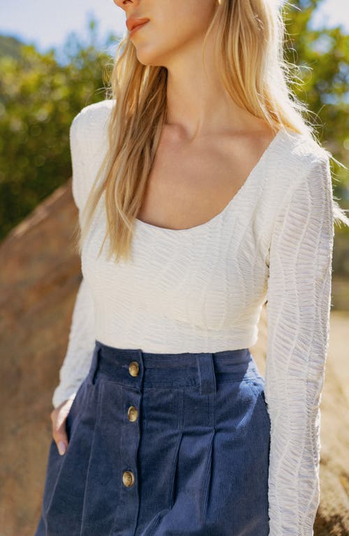 Matty M . Rowan Scoop Neck Top In Neutral