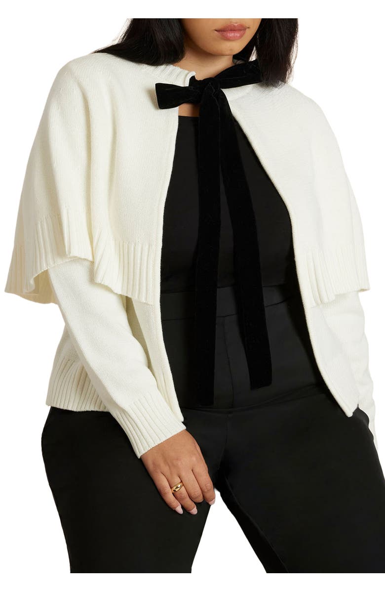 ELOQUII Cape Cardigan, Main, color, Jet Stream