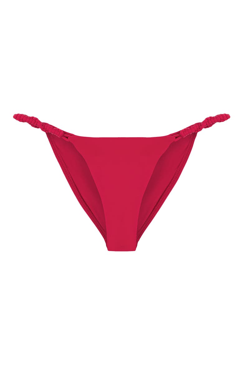 Solid Holly DTL Bikini Bottoms, Alternate, color, RED