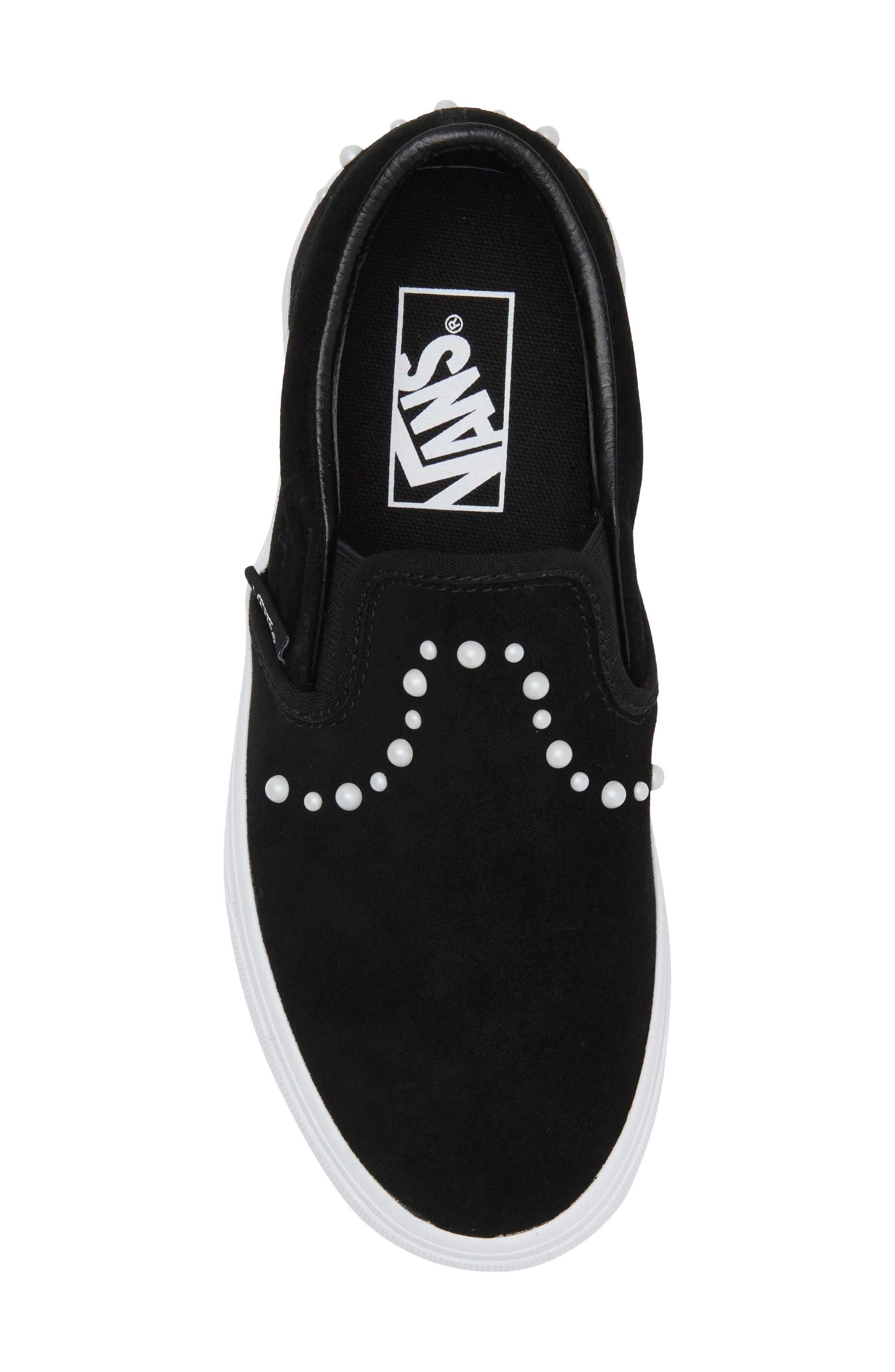 Classic Slip-On Sneaker, Alternate, color, PEARLS BLACK