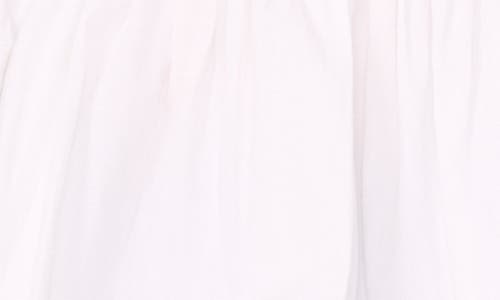 1.state Contrast Smock Detail Cotton Peplum Top In White
