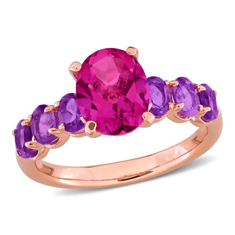 Gemstone Oval Ring Sterling Silver
