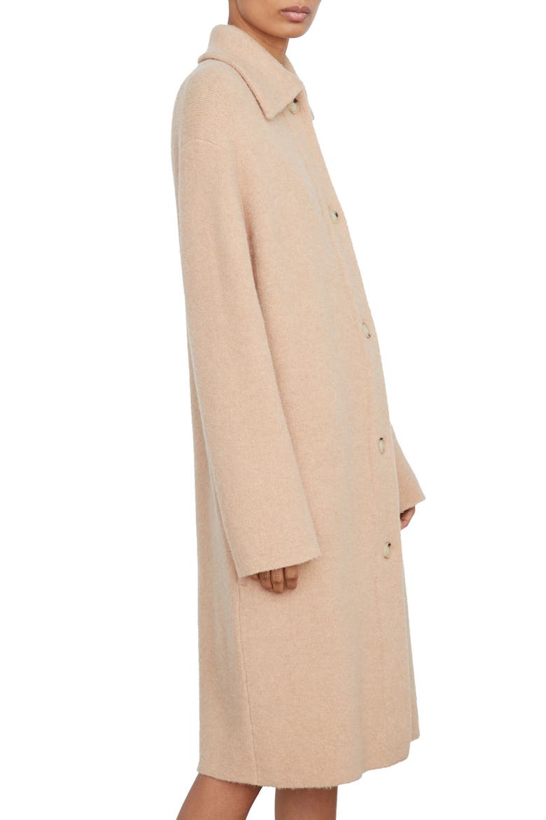Spread Collar Cardigan Coat, Alternate, color, LIGHT BRITTLE