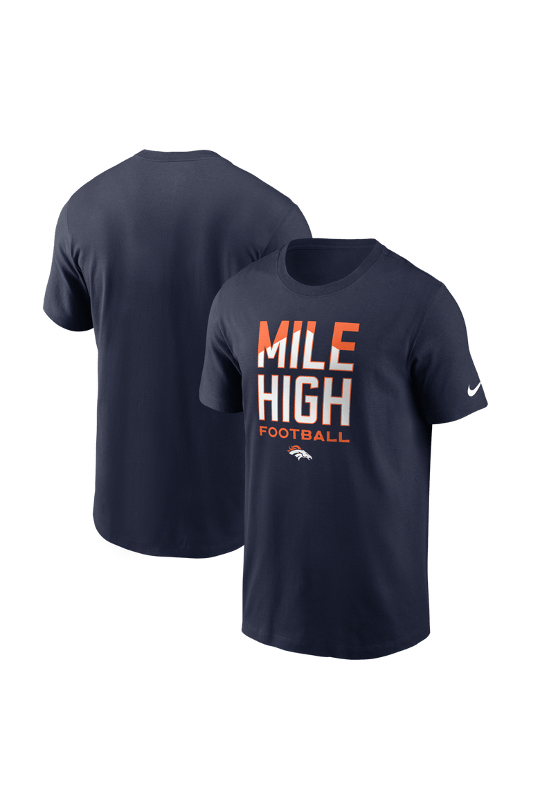 Men's Nike Navy Denver Broncos Mile High Football T-Shirt, Main, color, Navy