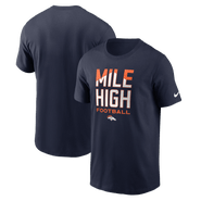 Nike Men's Nike Navy Denver Broncos Mile High Football T-Shirt