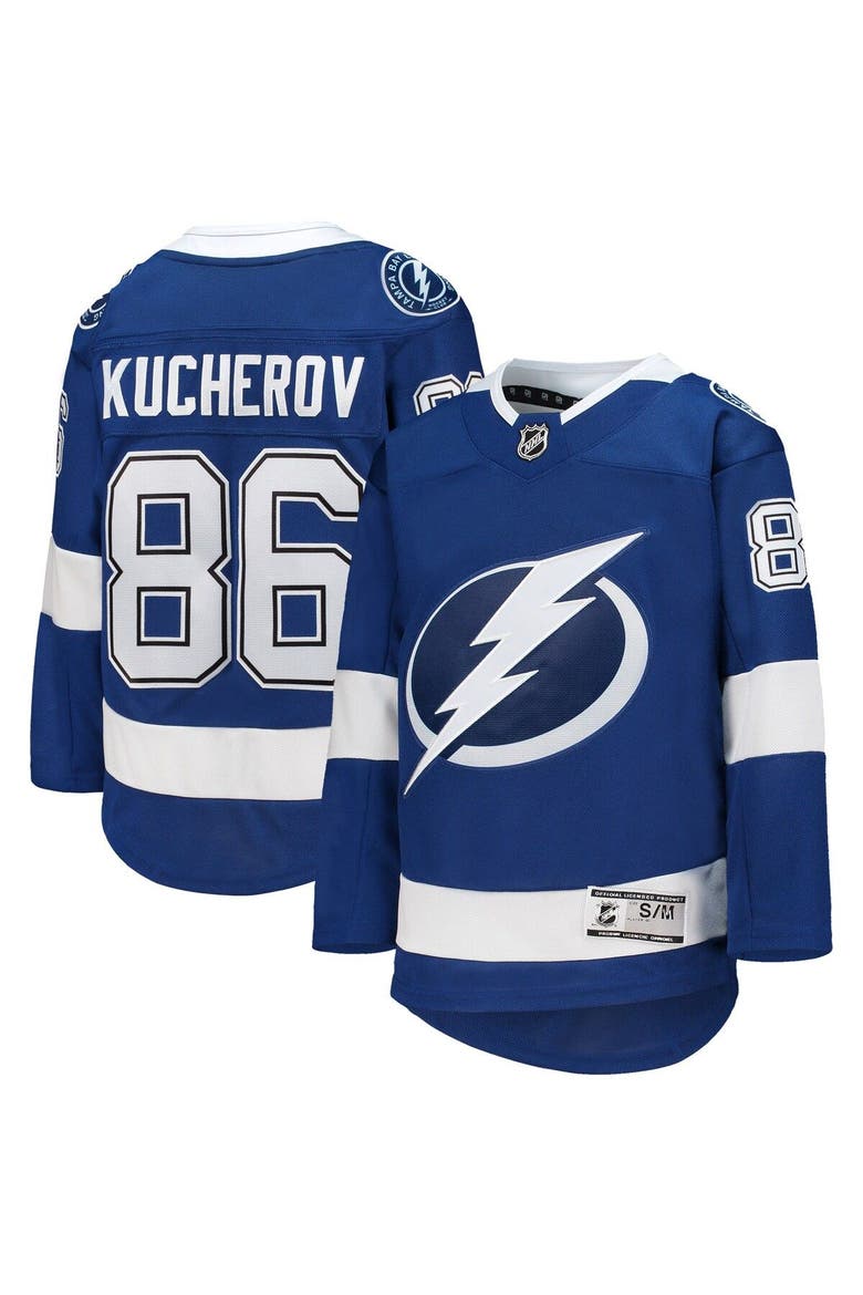 Youth Nikita Kucherov Blue Tampa Bay Lightning Home Premier Player Jersey, Main, color, Blue