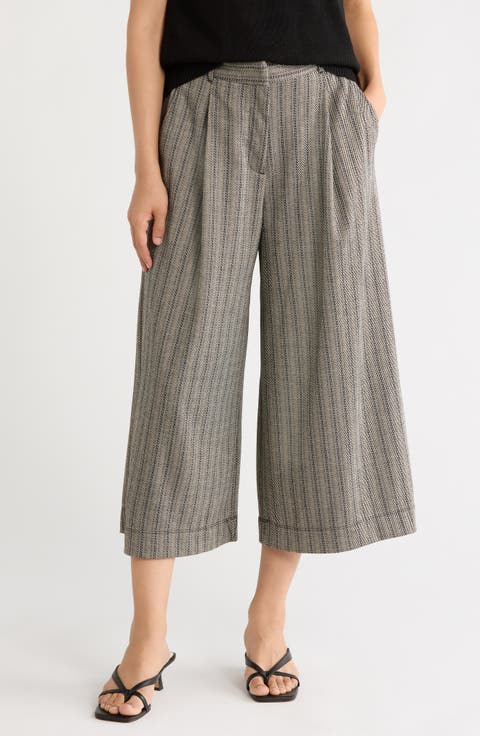 Double Knit Striped Culottes