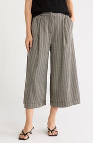 MAX STUDIO Double Knit Striped Culottes