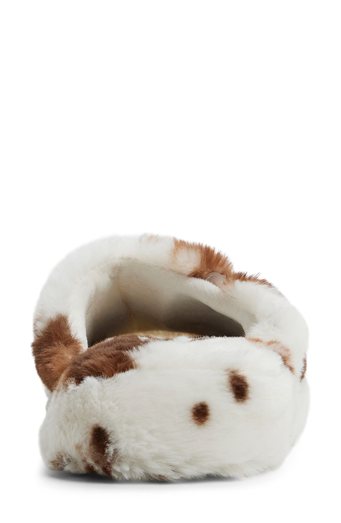 Roxy Sloane Faux Fur Slide Slipper, Alternate, color, Cream