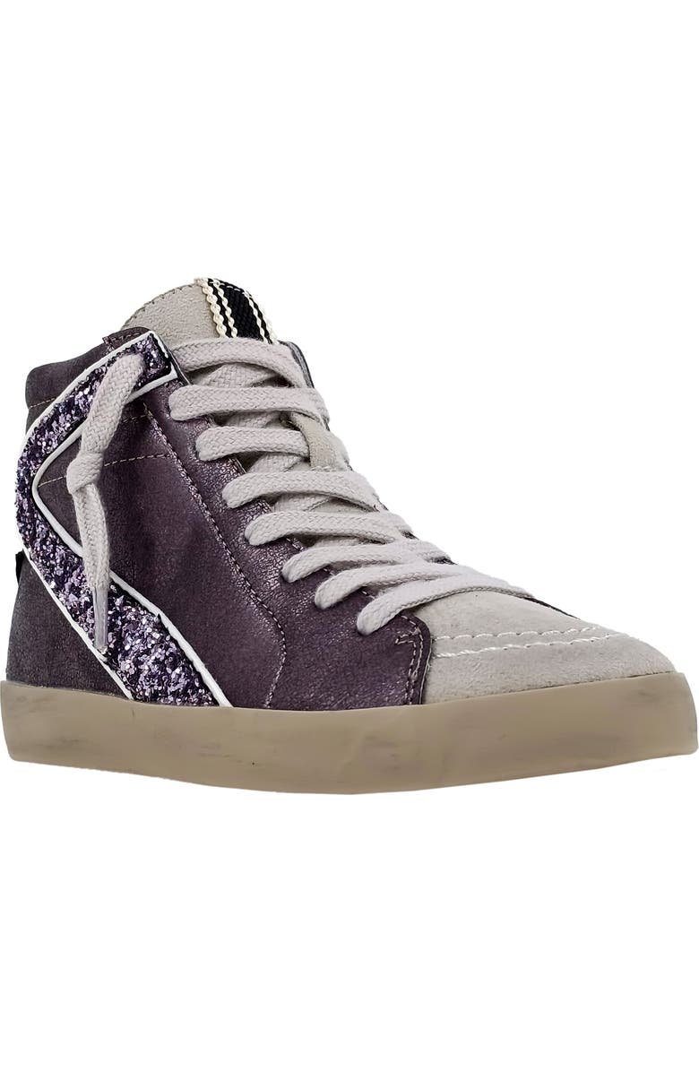 SHUSHOP Kids' Roony High Top Sneaker, Main, color, Gunmetal