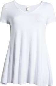 24seven Comfort Apparel V-Neck Jersey Swing Top
