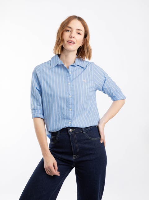 Roscoe Striped Boyfriend Shirt