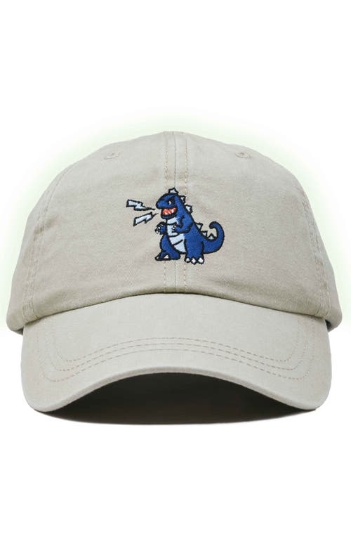 Dalix Big Lizard Cap In Washed Stone White