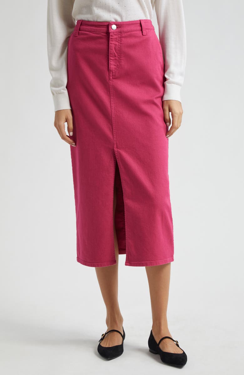 Emporio Armani Denim Midi Skirt, Main, color, 
