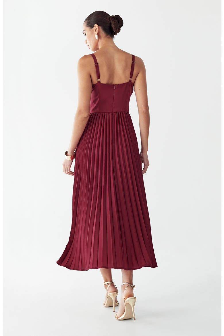 Lucie Midi Dress, Alternate, color, Burgundy
