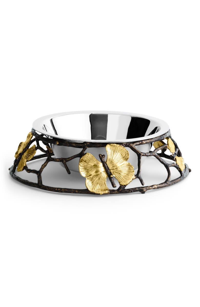 Michael Aram Butterfly Ginkgo Dog Bowl, Alternate, color,