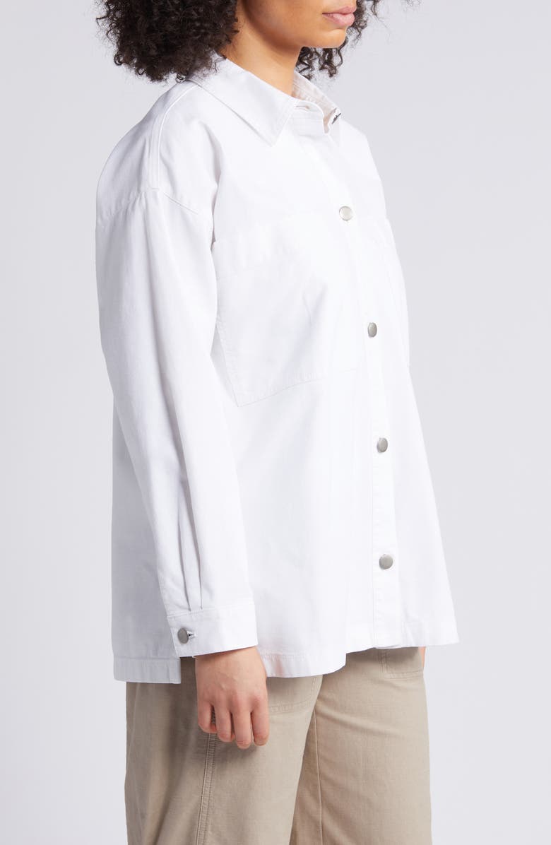 Eileen Fisher Boxy Stretch Organic Cotton & Hemp Shirt Jacket, Alternate, color, 
