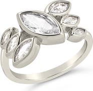 Sterling Forever Anastasia Marquise Cubic Zirconia Ring