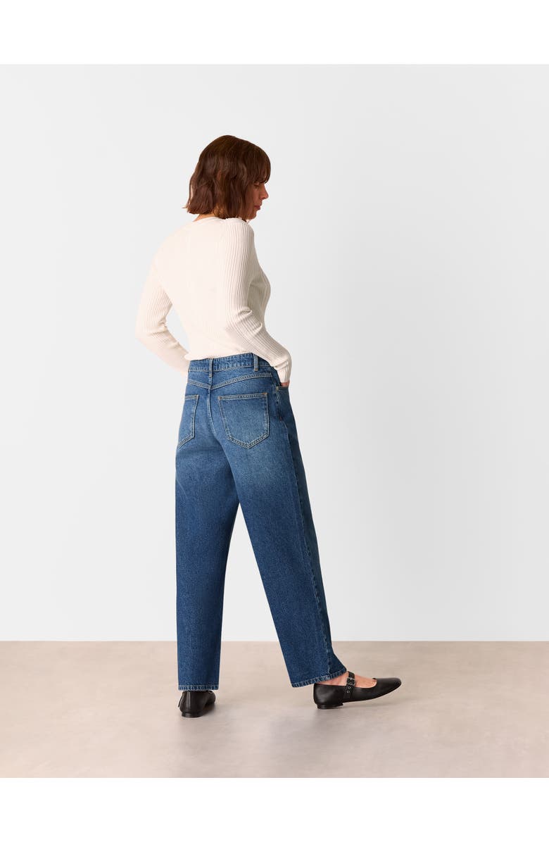 Whistles Denim Straight Ankle Length Jeans, Alternate, color, Denim