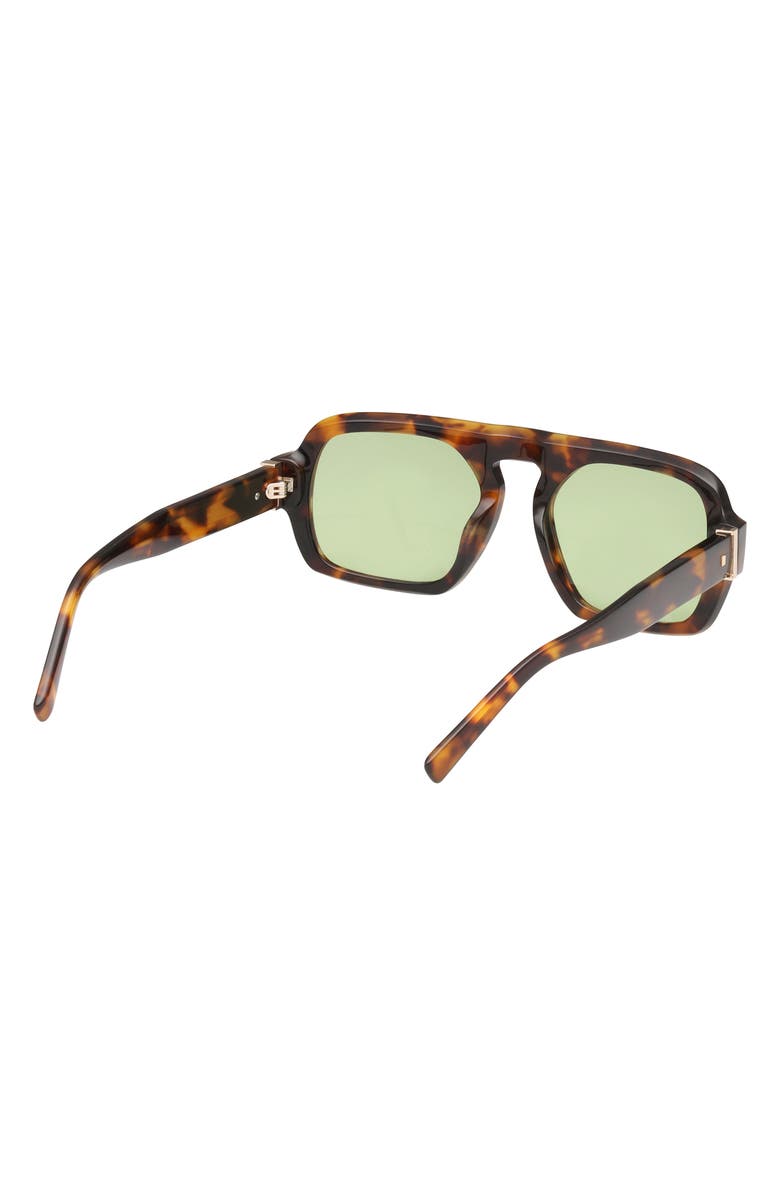 ABERCROMBIE & FITCH 53mm Navigator Sunglasses, Alternate, color, Dark Havana / Green Lens
