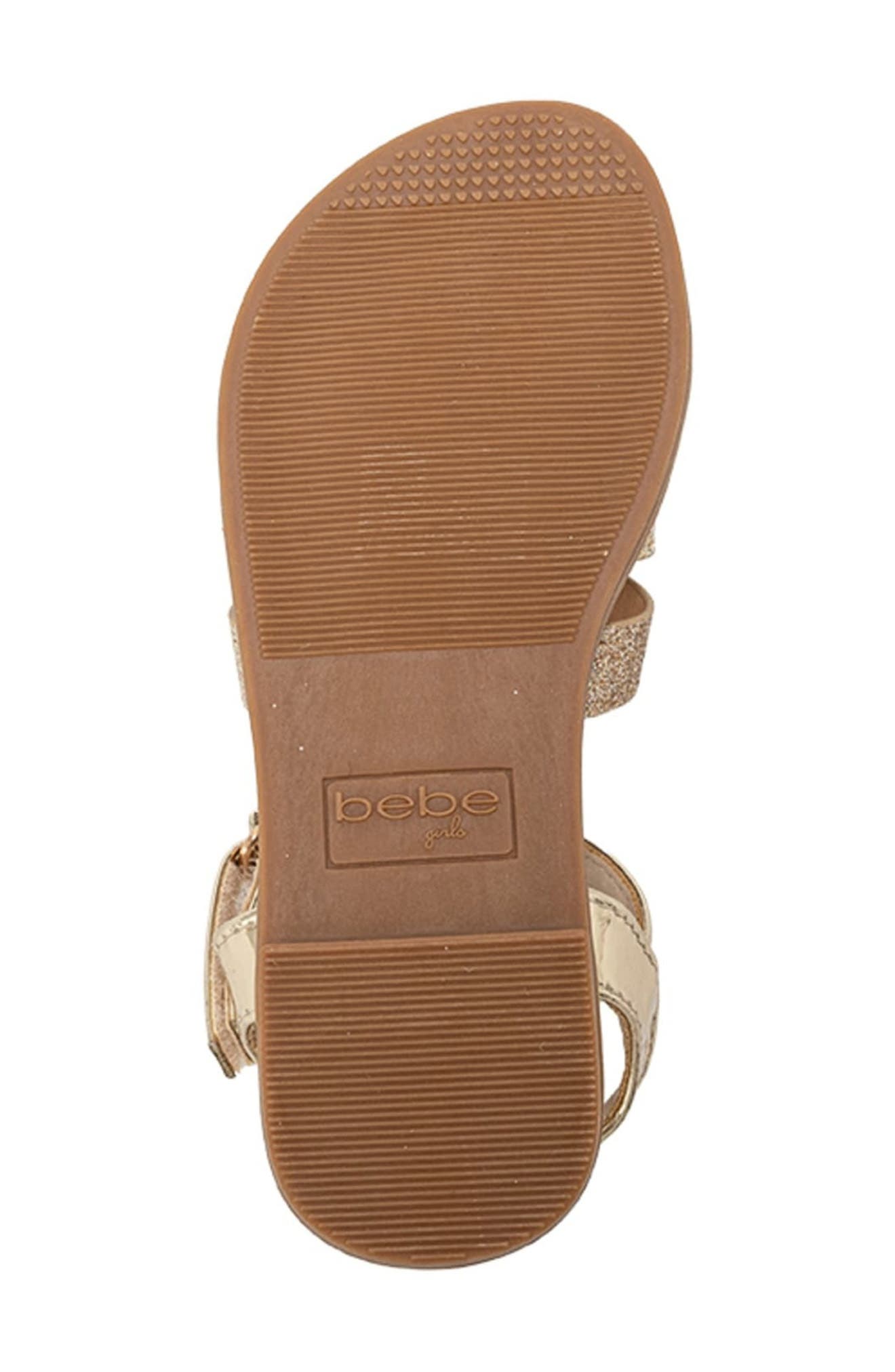 bebe Shimmer Sandal, Alternate, color, 