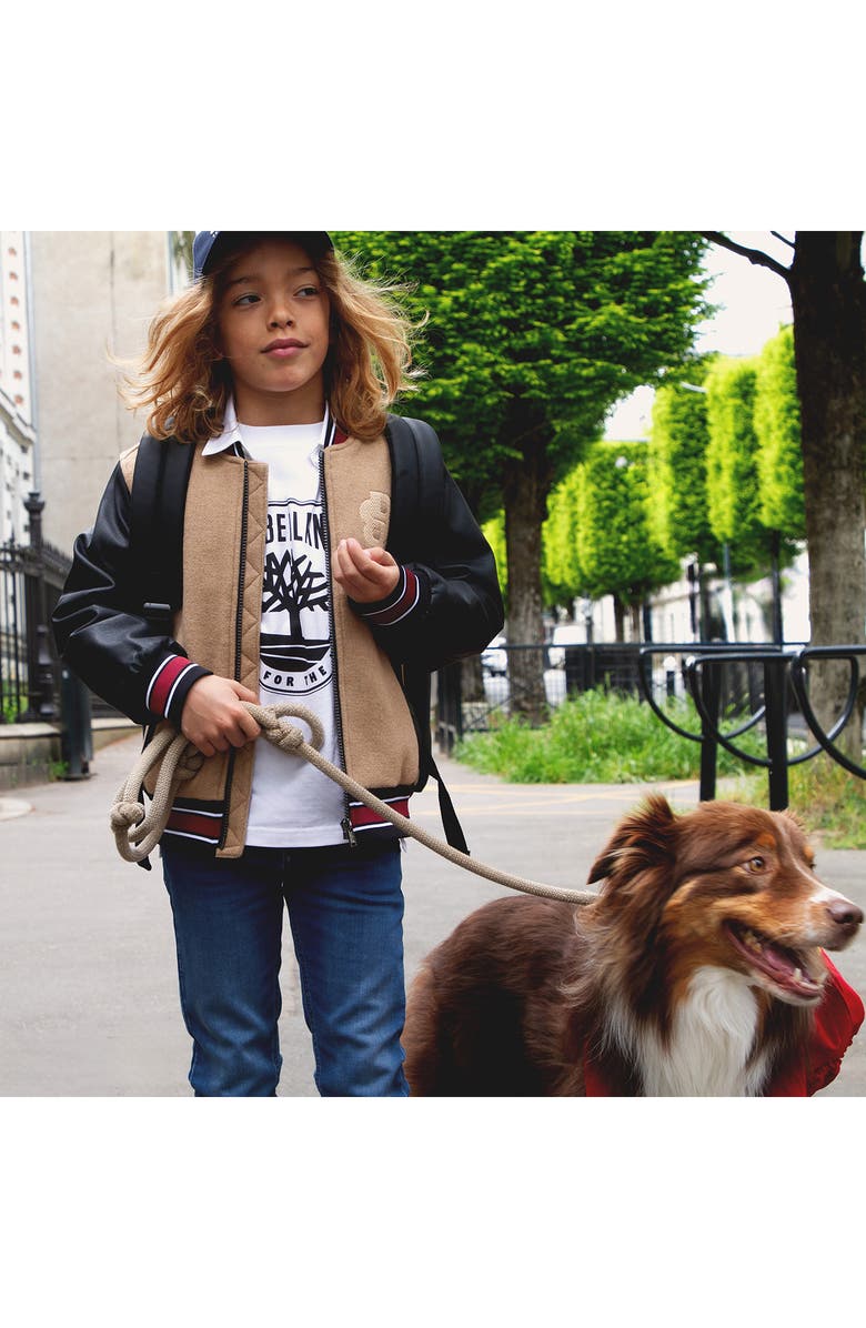 BOSS Kidswear Kids' Bomber Jacket, Alternate, color, Cookie