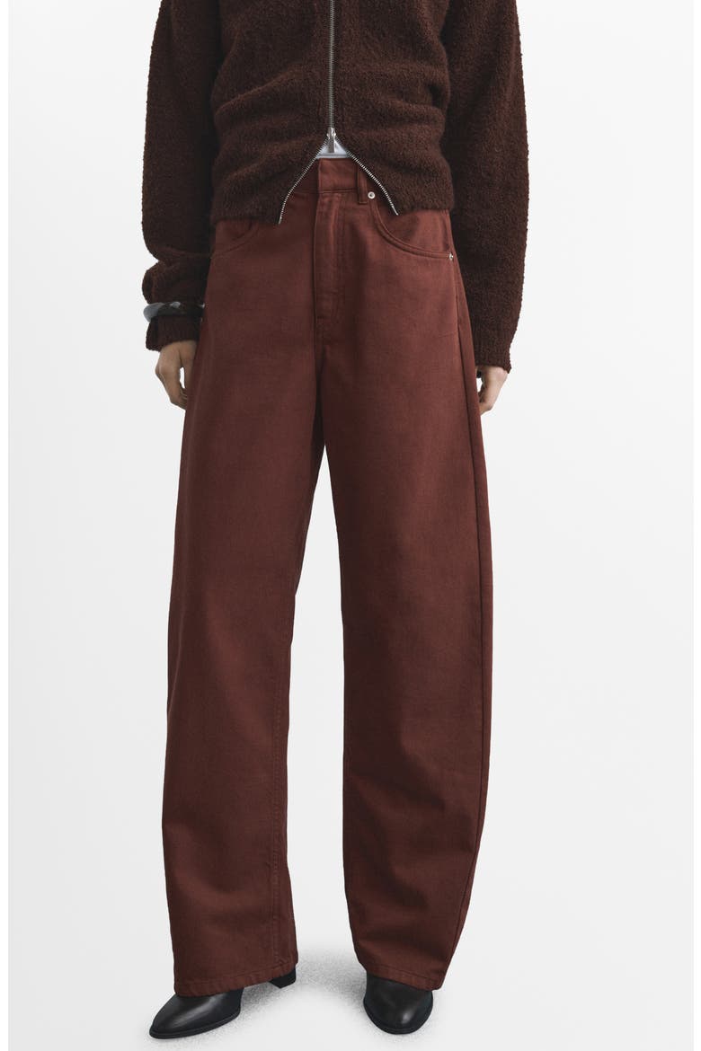 Mid Rise Balloon Jeans, Main, color, BURNT ORANGE