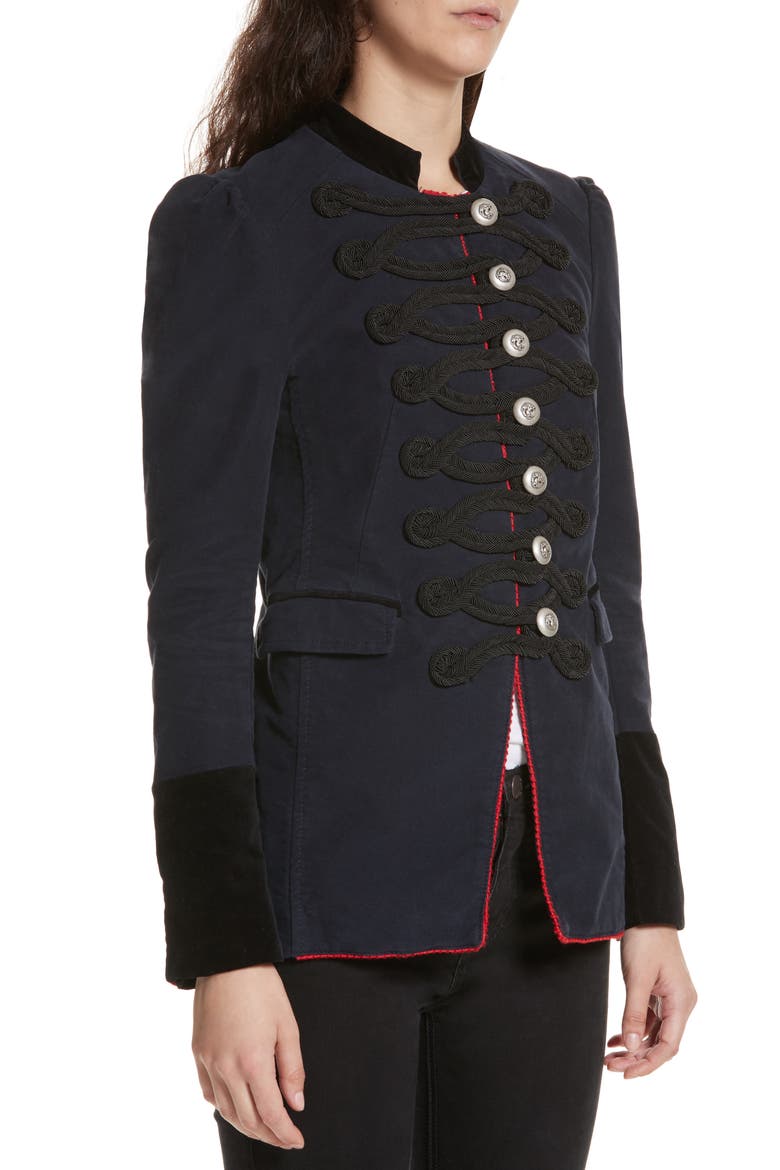 Seamed & Structured Blazer, Alternate, color, NAVY