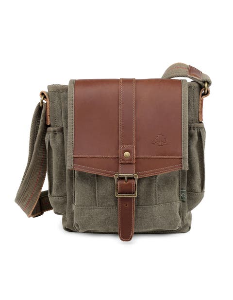 Turtle Ridge Canvas Flap Crossbody Bag