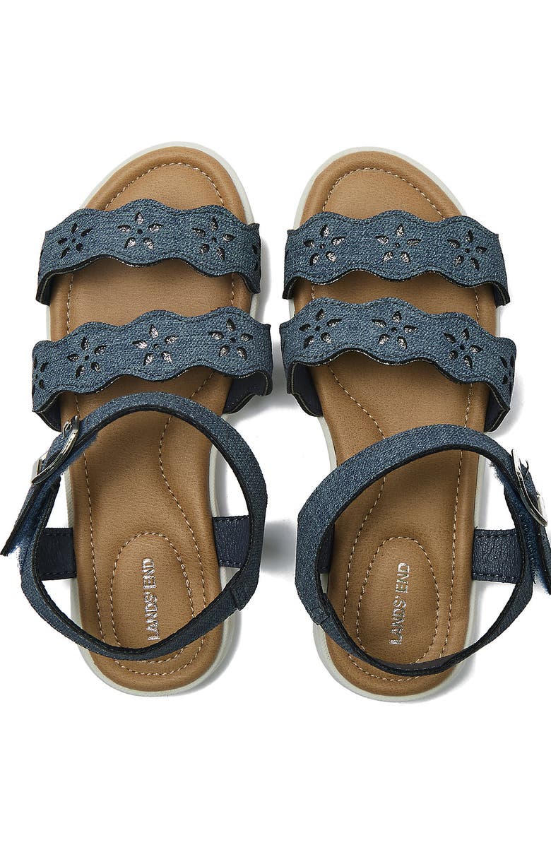 Lands' End Girls Easy On Flower Sandals, Alternate, color, Blue