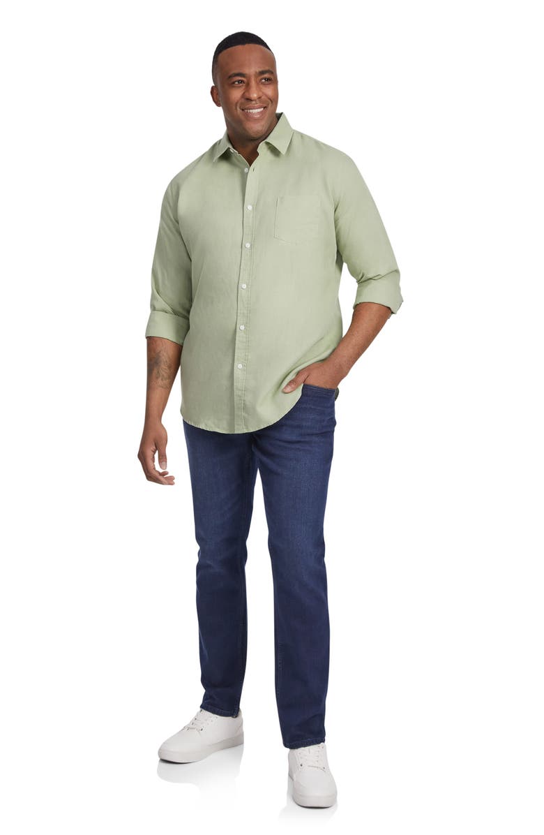 Johnny Bigg Anders Linen & Cotton Button-Up Shirt, Alternate, color,