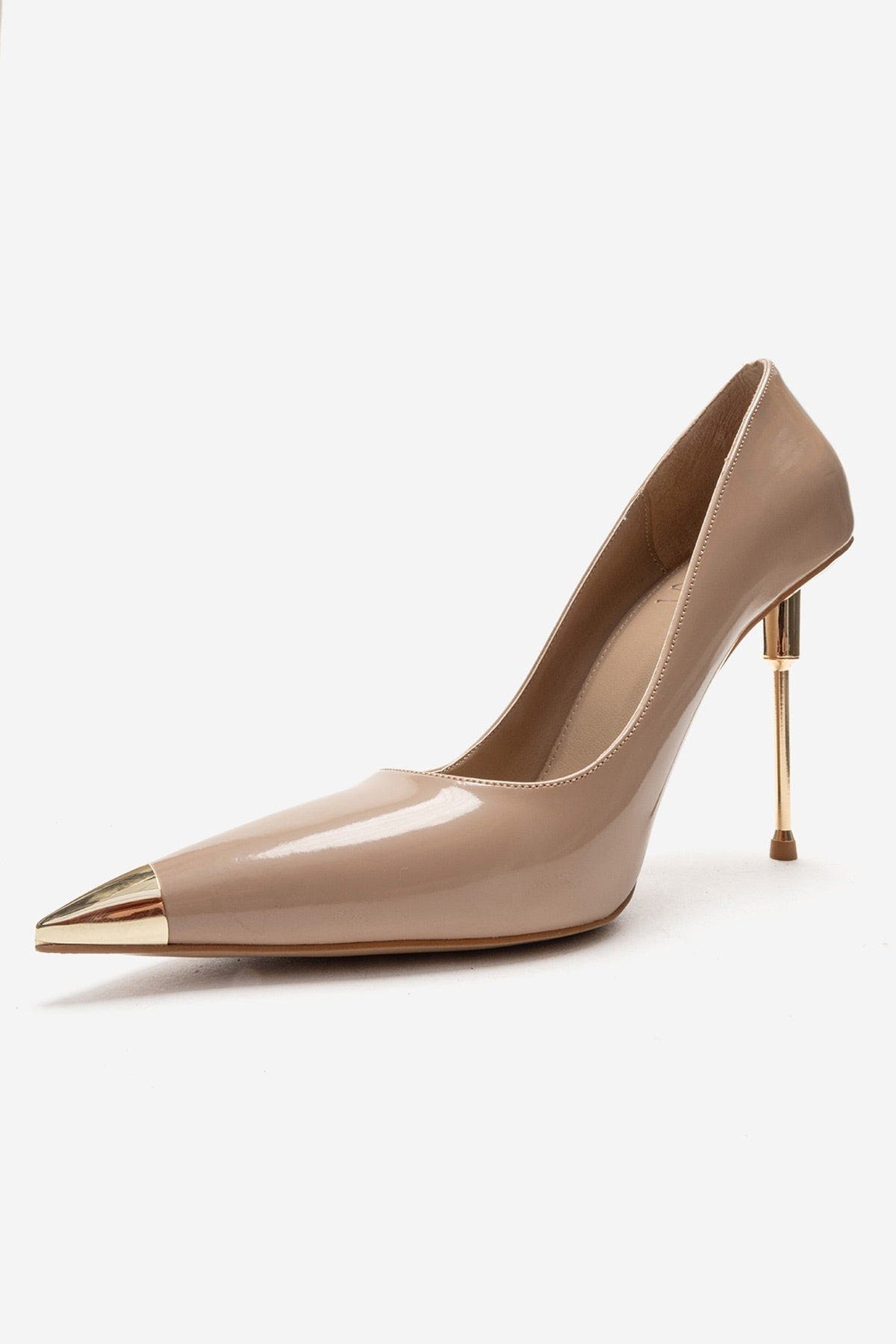 Carlas Stiletto Pump, Alternate, color, Beige Patent